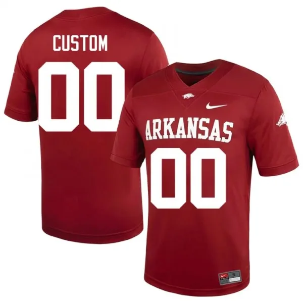 Cardinal Custom #00 Razorbacks Jersey | Men High School Football Limited Stitched 33850648