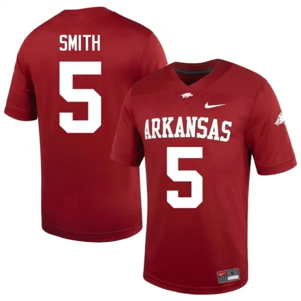 Razorbacks Sutton Smith #5 Cardinal Jersey | Exclusive Stitched College Football Men Apparel 59720941